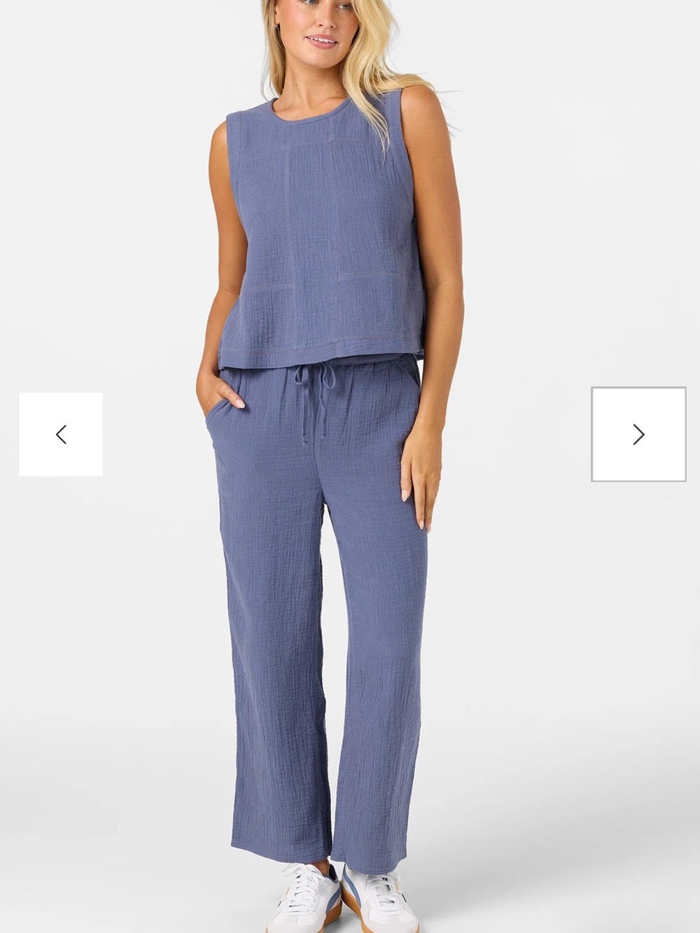 O'Neill “Brenda” Cotton Gauze Pants in Nightshadow Blue - Picture 3 of 8